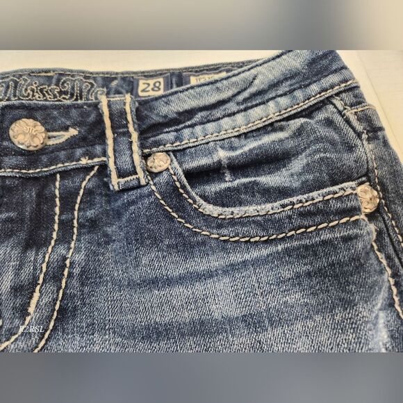 Miss Me Jeans Pocket Bootcut Embellished Womens Size 28 - Picture 9 of 11